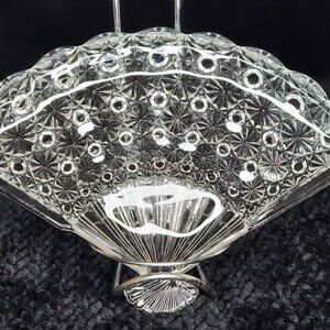 Vintage Fenton Glass Daisy and Button Fan Tray